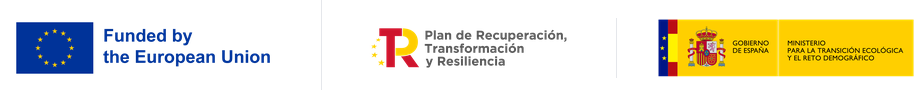 Financiado por la Unión Europea – NextGenerationEU, Plan de Recuperación, Transformación y Resiliencia, Gobierno de España - Ministerio para la Transición Ecológica y el Reto Demográfico